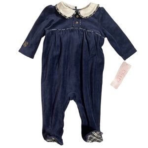New Chaps Size 9m Infant Button One Piece Long Sleeves Sz 9 Months